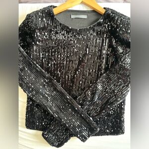 Sequin Black Women's Top